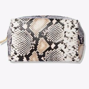 TARTE Fab & Faux Vegan Snakeskin Makeup Bag NEW
